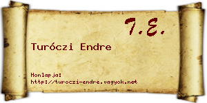 Turóczi Endre névjegykártya